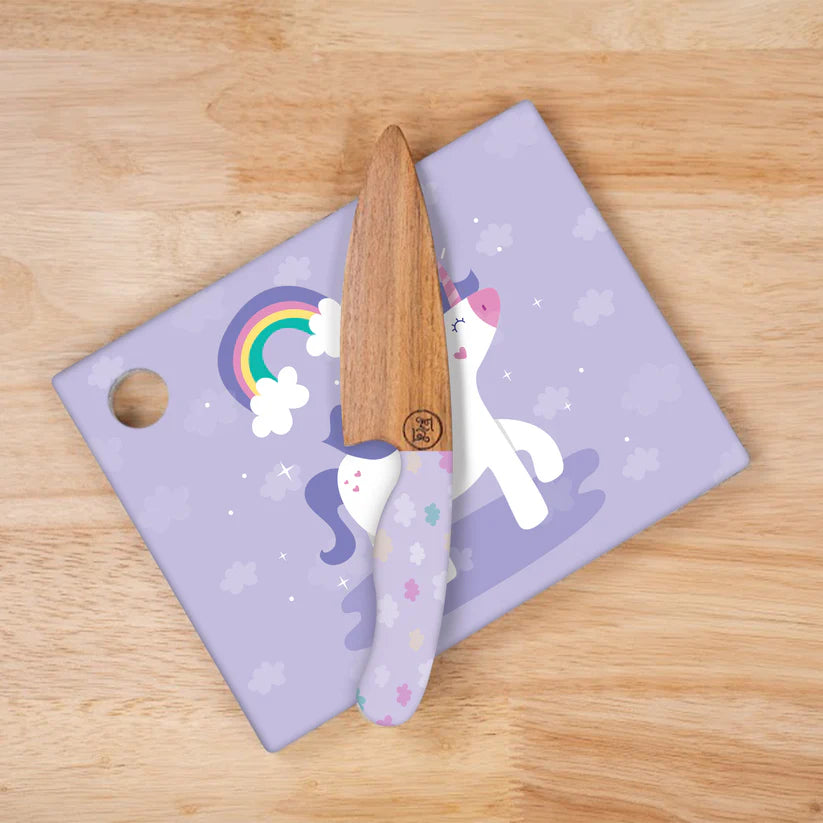 Unicorn theme - Montessori Knife and Chopping Board