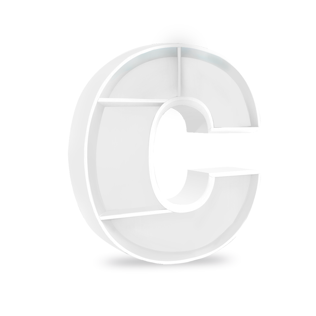 C Alphabet shelf