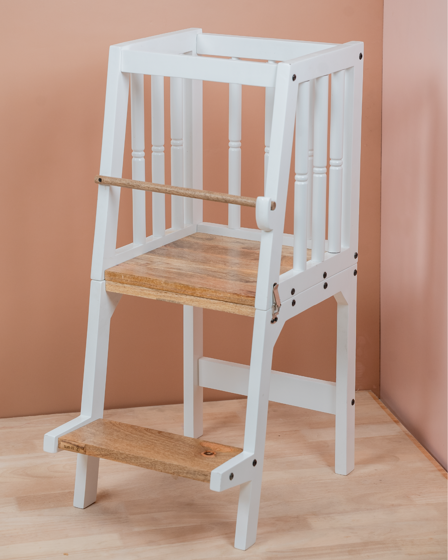 Montessori Helping Tower - Foldable | Convertible Helping Tower | Safe kitchen stool for toddlers | Montessori educational towers | Children’s Kitchen Learning Tower | Age 18 Months - 7 Years