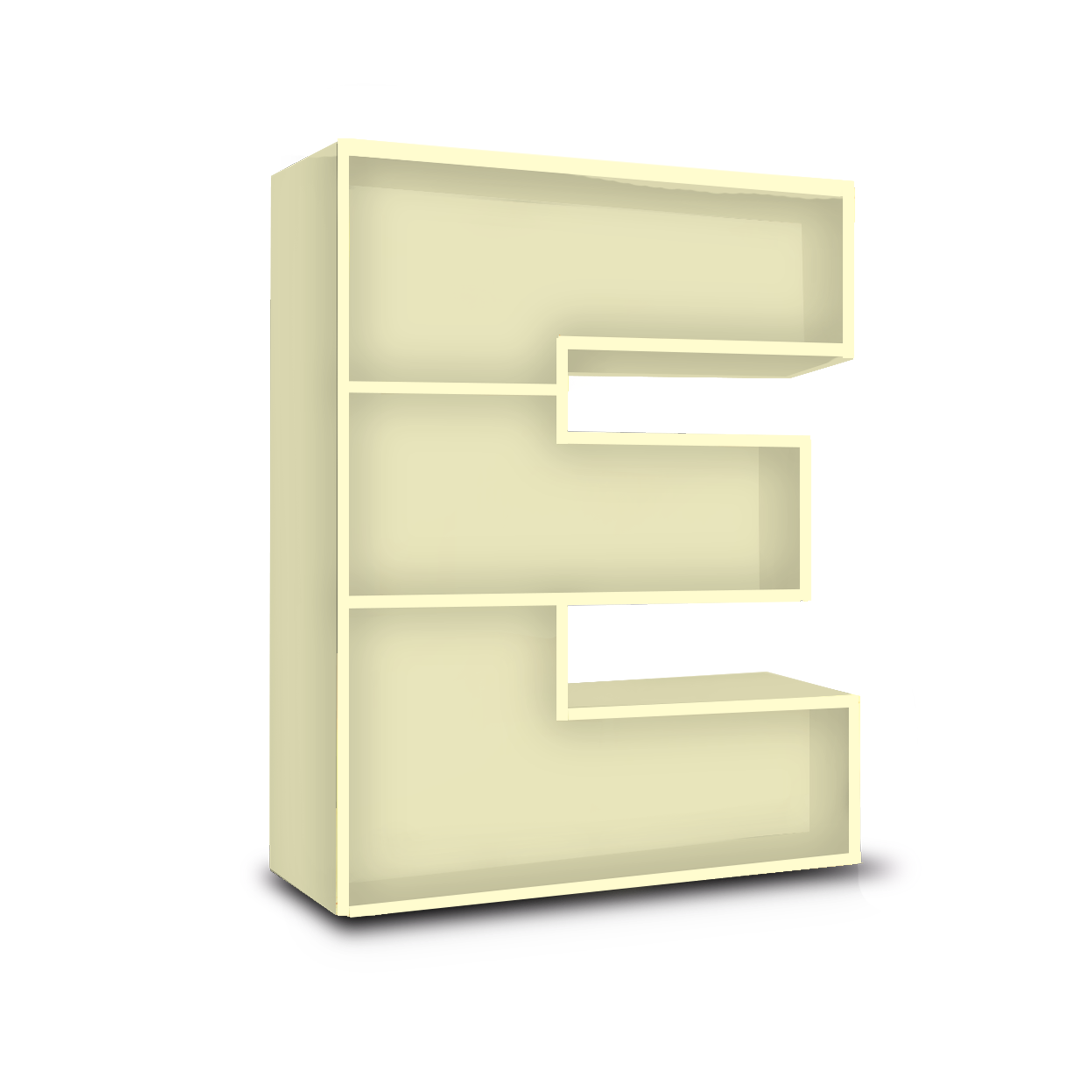 E - Alphabet Shelf | Shelf for books | Customised to child's name