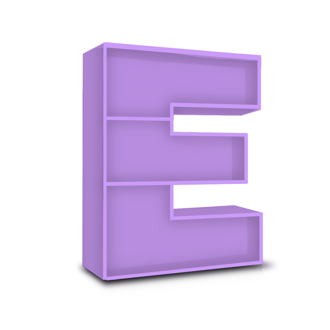 E - Alphabet Shelf | Shelf for books | Customised to child's name