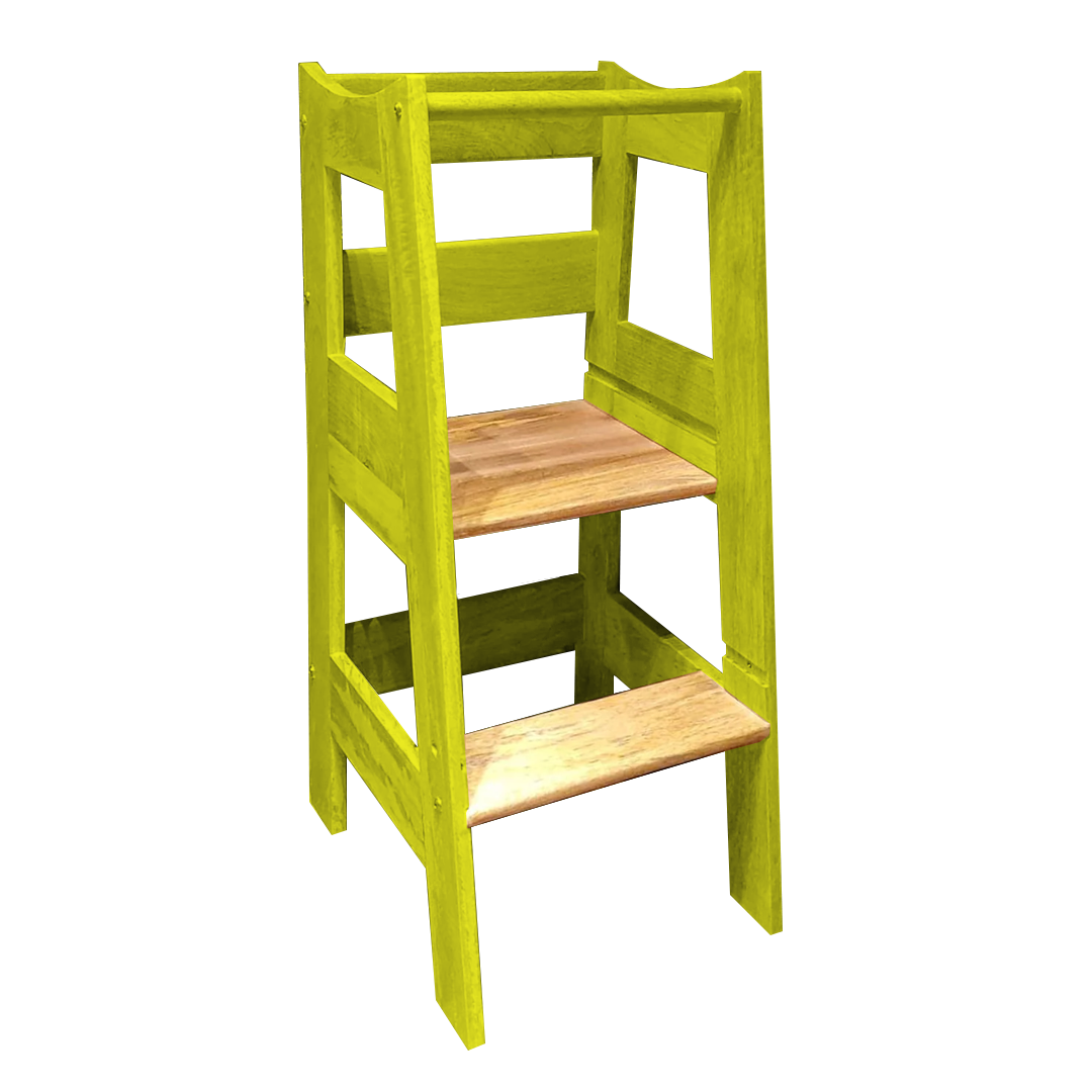 Montessori Helping Tower - Non Foldable | Wooden Montessori Learning Tower | Step - Up stool for kids | Age 18 Months - 7 years