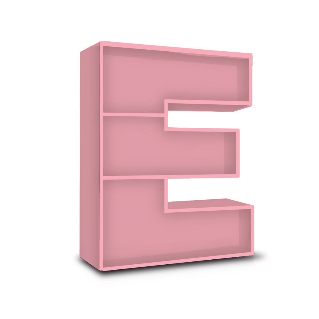 E - Alphabet Shelf | Shelf for books | Customised to child's name