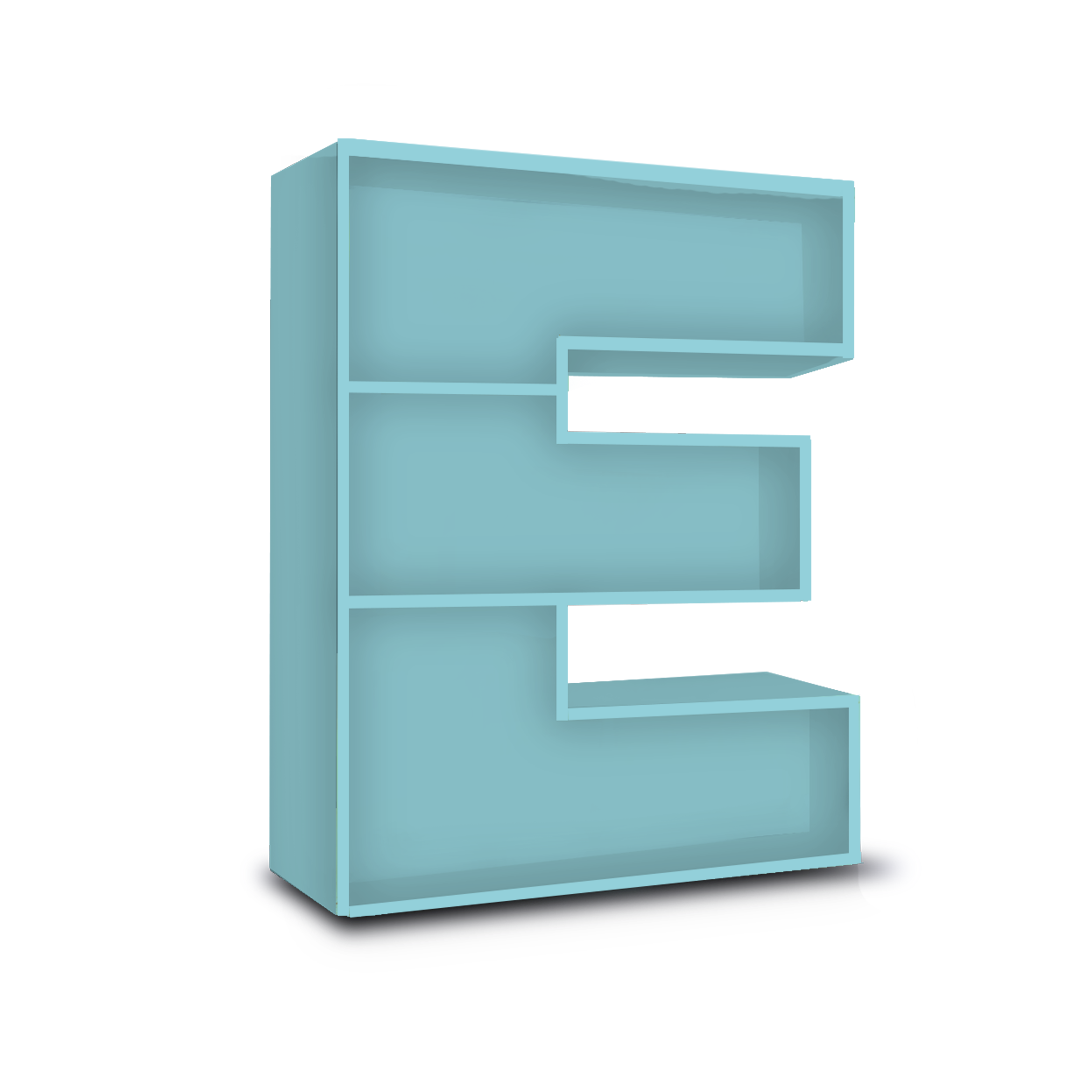 E - Alphabet Shelf | Shelf for books | Customised to child's name
