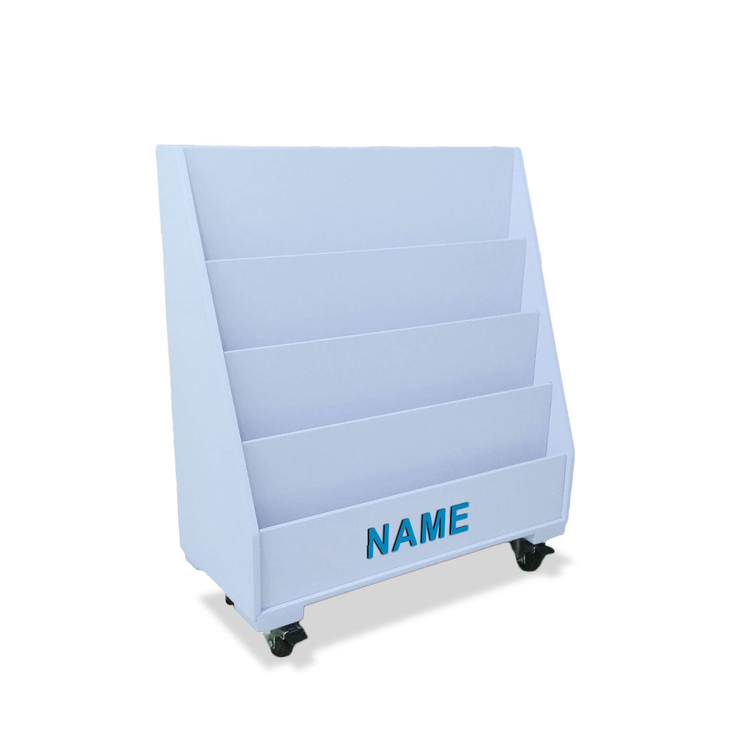 bookshelf with wheels