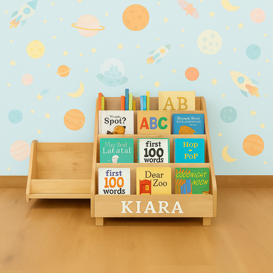 Bookshelf with storage | Mini library for kids | Customised Book shelf | Wooden Bookshelf