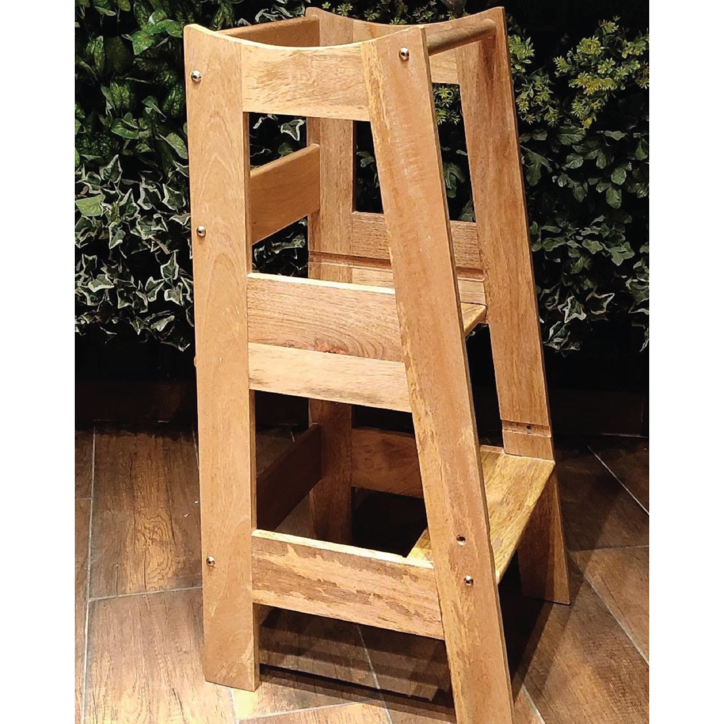 Montessori Helping Tower - Non Foldable | Wooden Montessori Learning Tower | Step - Up stool for kids | Age 18 Months - 7 years