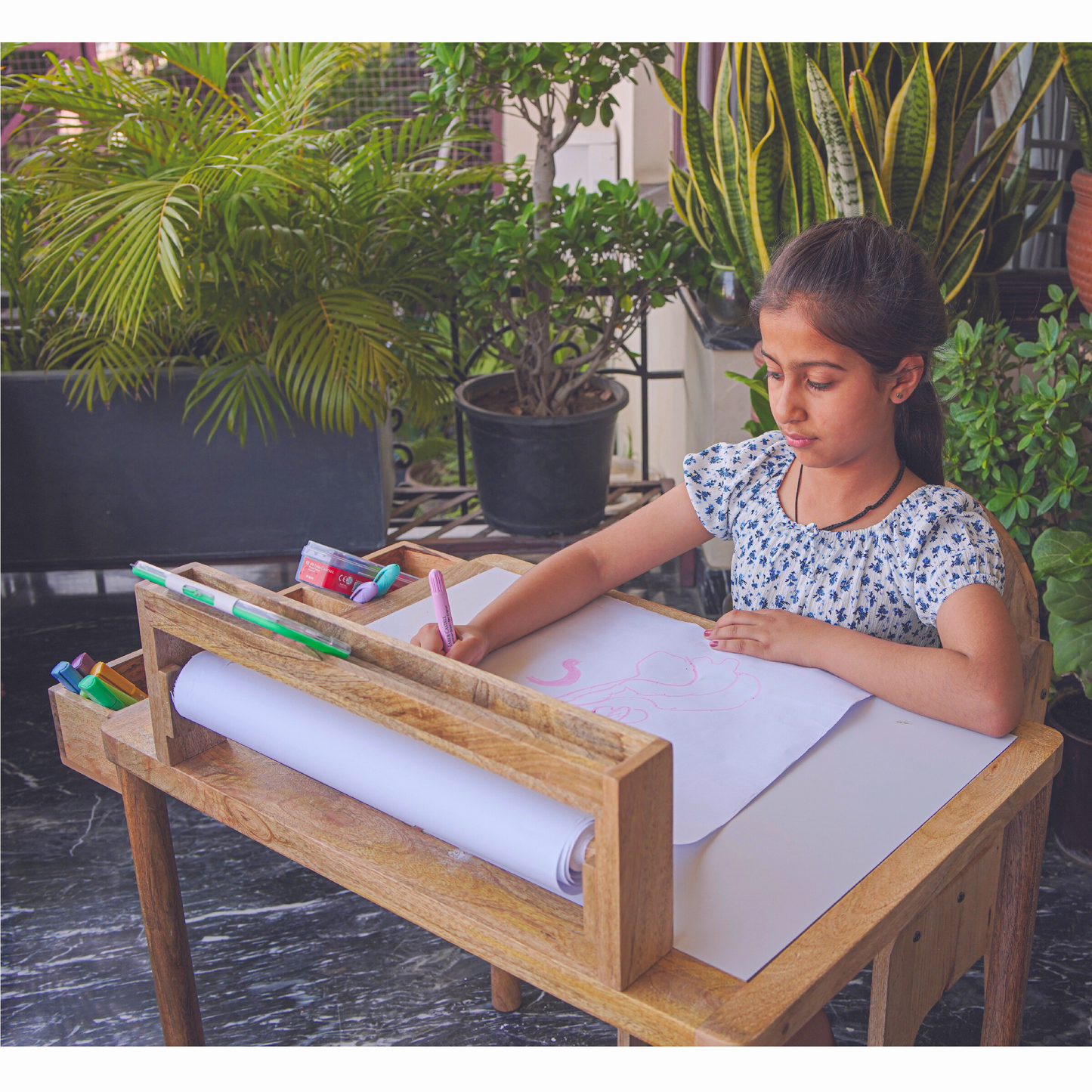 Sensory - Art - Study Table | Flisat Table for Toddlers | Activity Table with Bins and White board | Sensory Development Play | Montessori Inspired | Sand Play | Water Play | Child Safe | Non Toxic Paints