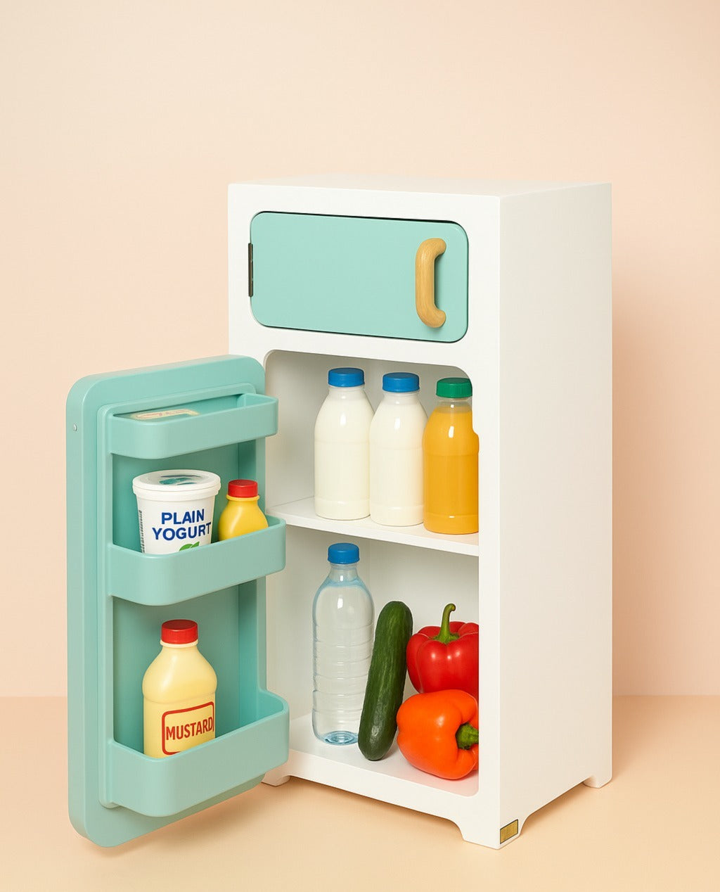 Pretend Play Fridge | Refrigerator | Play Kitchen Add-on | Pretend Kitchen Set Add-on