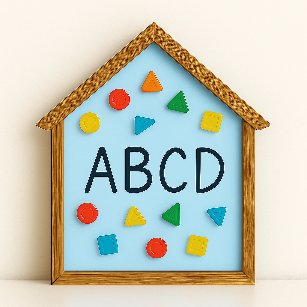 Colourful Magnetic Scribbling Board | House Shaped