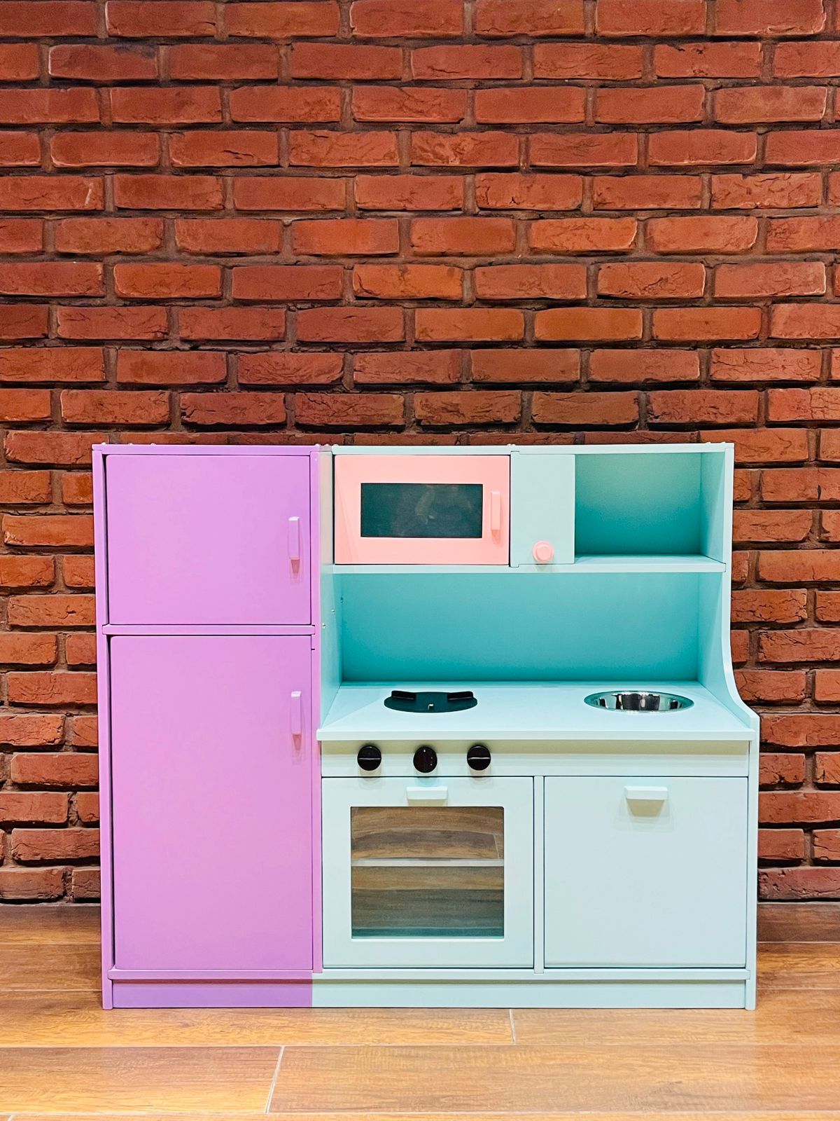 kids kitchen with fridge