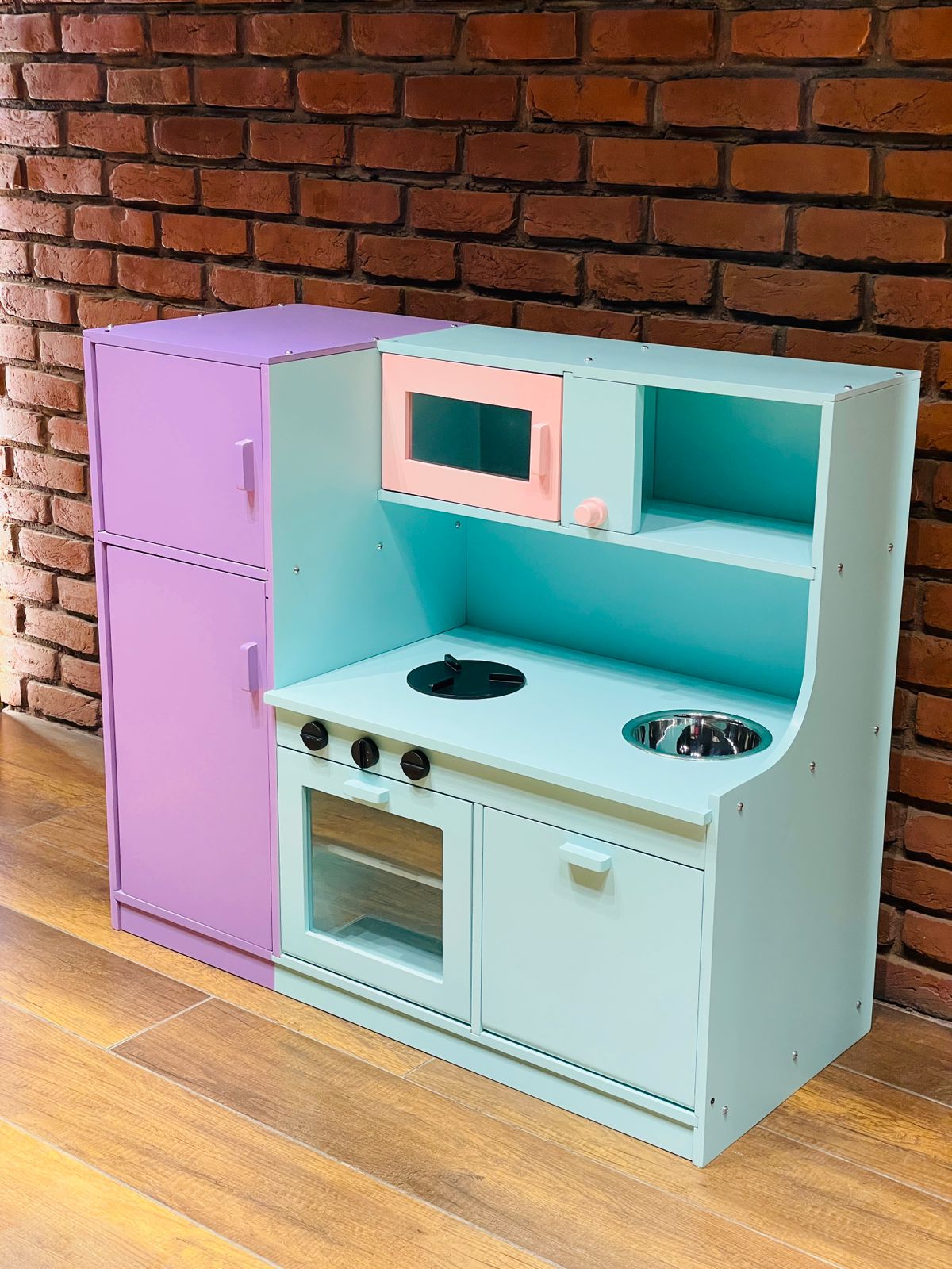Wooden Play Kitchen for Pretend Play