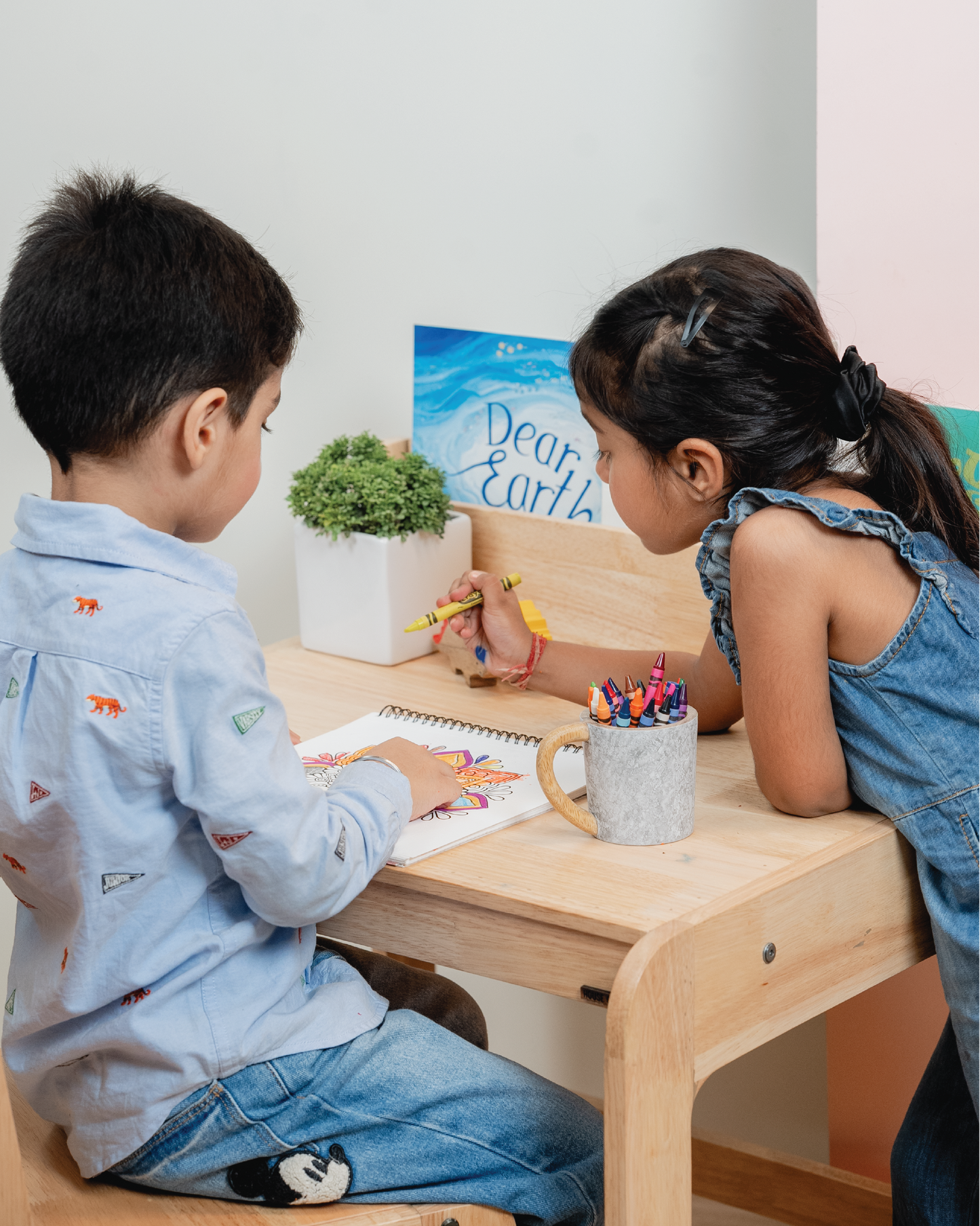 Study Table and Chair - Solid Rubberwood set | Study Table | Study Table for kids | Kids Study Table
