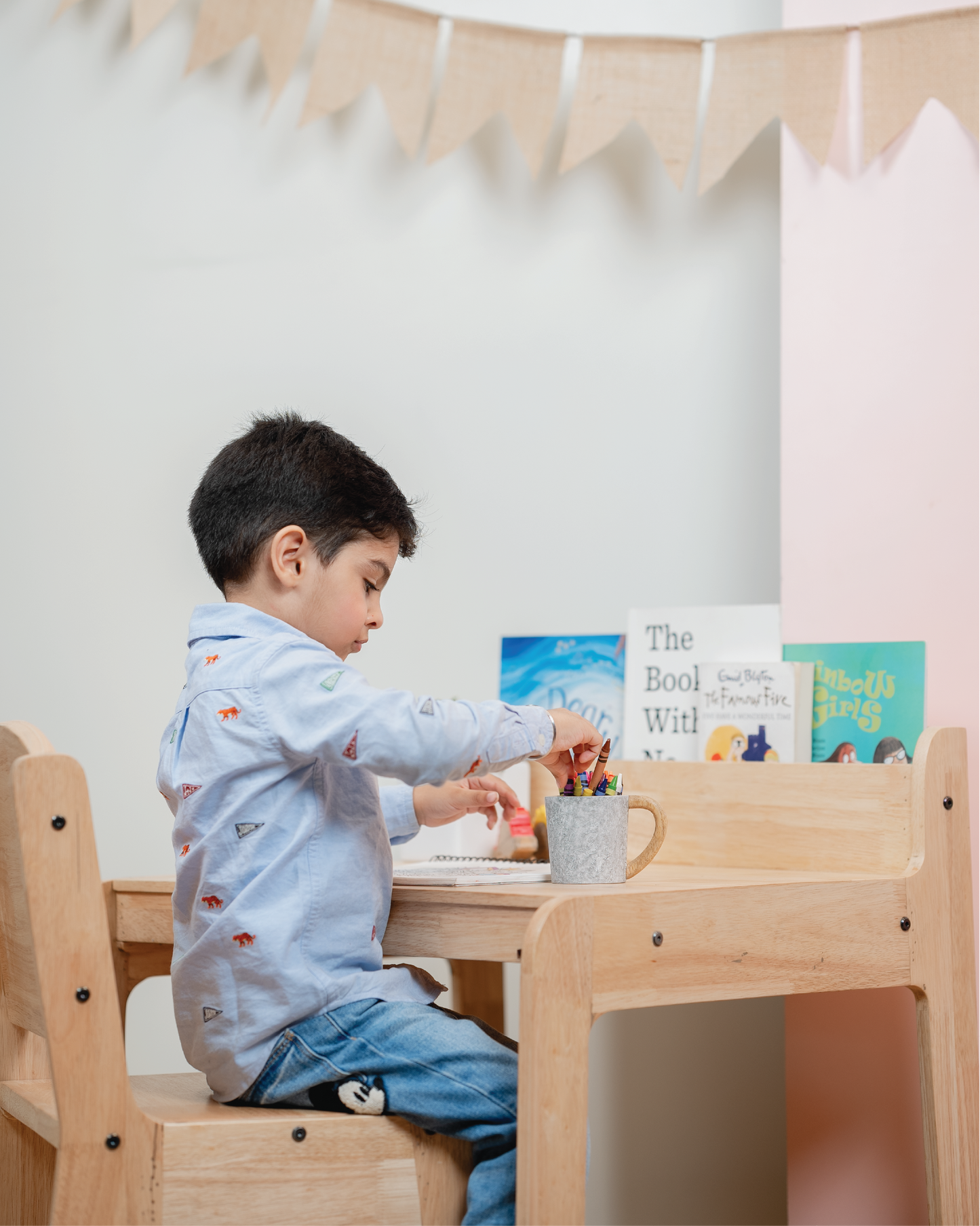 Study Table and Chair - Solid Rubberwood set | Study Table | Study Table for kids | Kids Study Table
