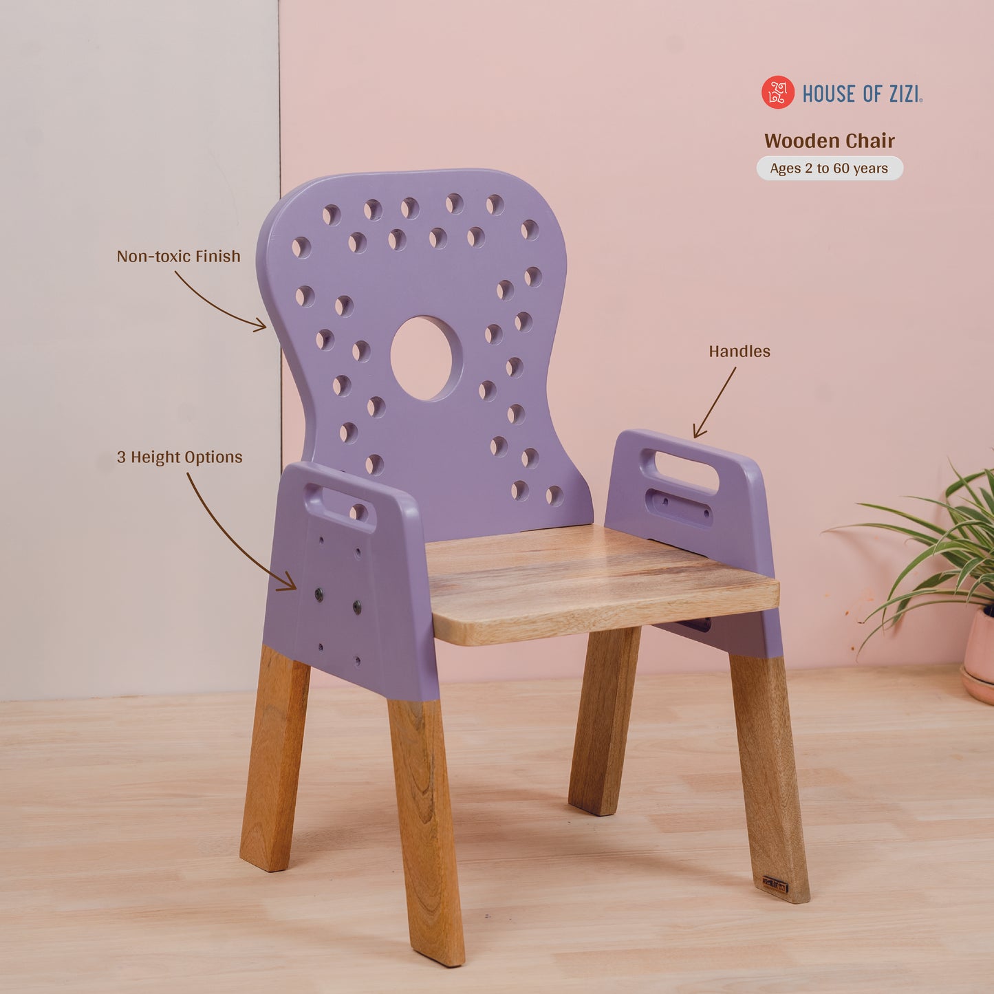 Sensory art table with height adjustable chair