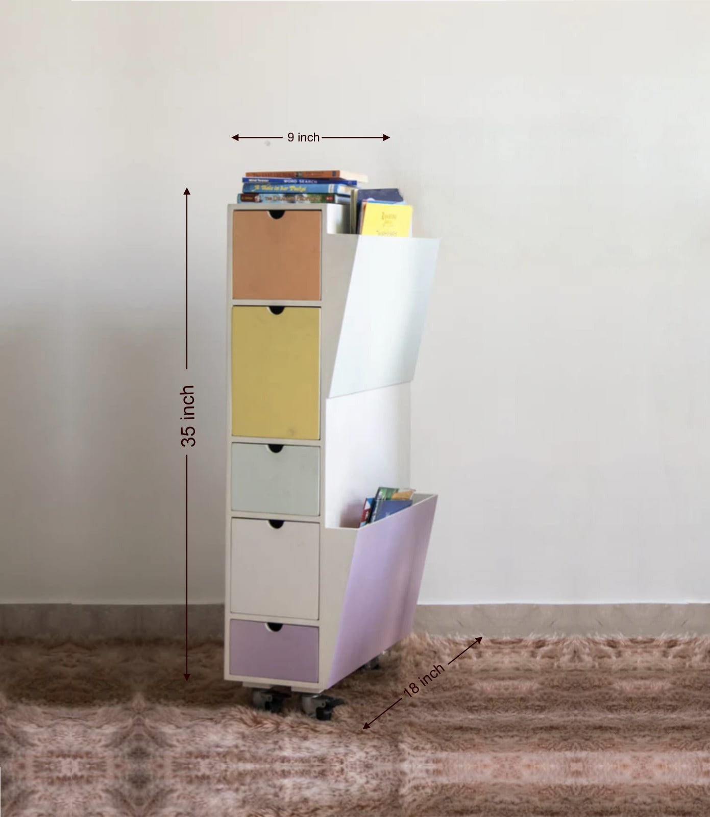 Arts Crafts Cart | art supply storage solution | Organizing cart with wheels | Easy solution for storing crafts material