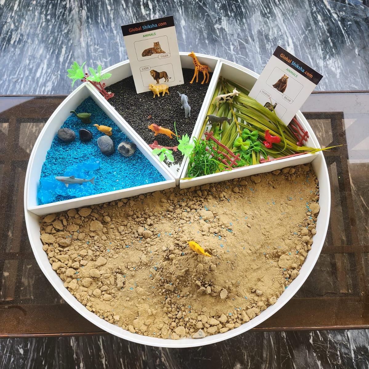 montessori sensory tray