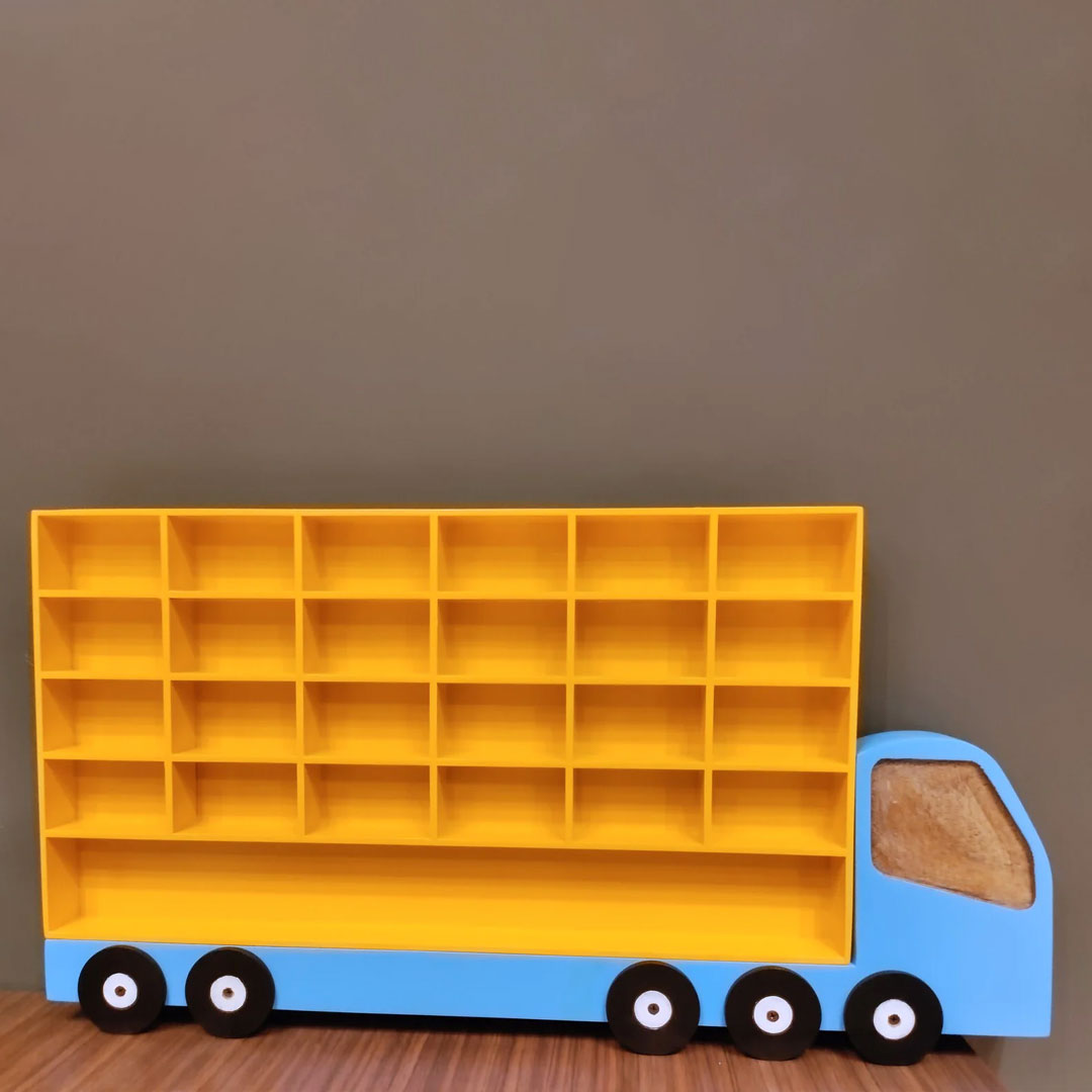 Monster Truck Garage - 25 Slots | Toy Cars Organizer | Storage for Cars | Hot Wheels Organizer | Kids Room Decor