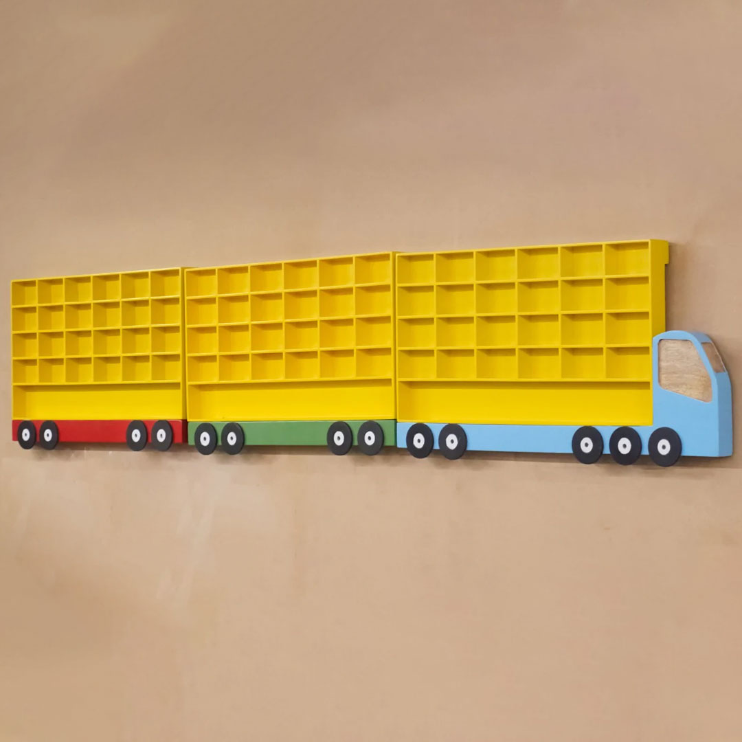 Monster Truck Garage - 25 Slots | Toy Cars Organizer | Storage for Cars | Hot Wheels Organizer | Kids Room Decor