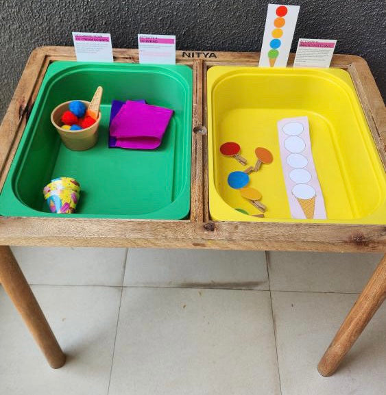 Sensory table with ice cream kit - House of Zizi