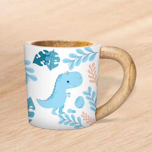 Dinosaur theme - Wooden Drinking Mug/Cup