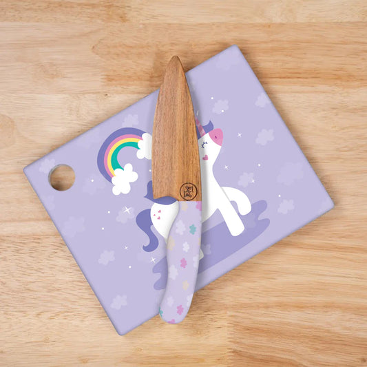 Unicorn theme - Montessori Knife and Chopping Board