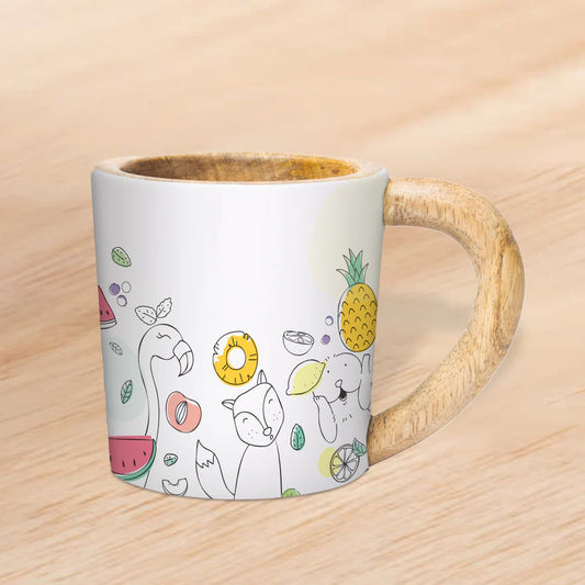 Animal theme - Wooden Drinking Mug/Cup