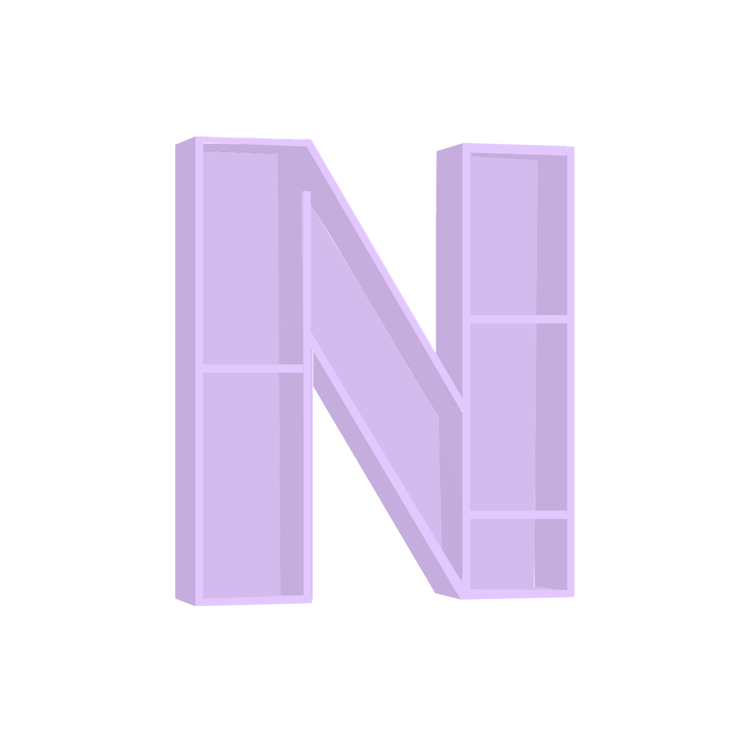 N - Alphabet Shelf