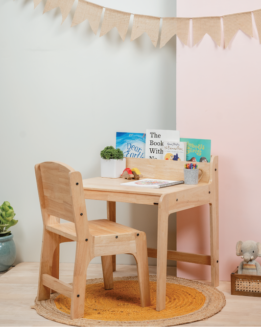 Study Table and Chair - Solid Rubberwood set | Study Table | Study Table for kids | Kids Study Table