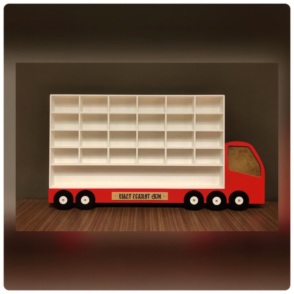 Monster Truck Garage - 25 Slots | Toy Cars Organizer | Storage for Cars | Hot Wheels Organizer | Kids Room Decor
