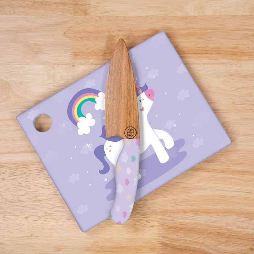 Children montessori knife and chopping board