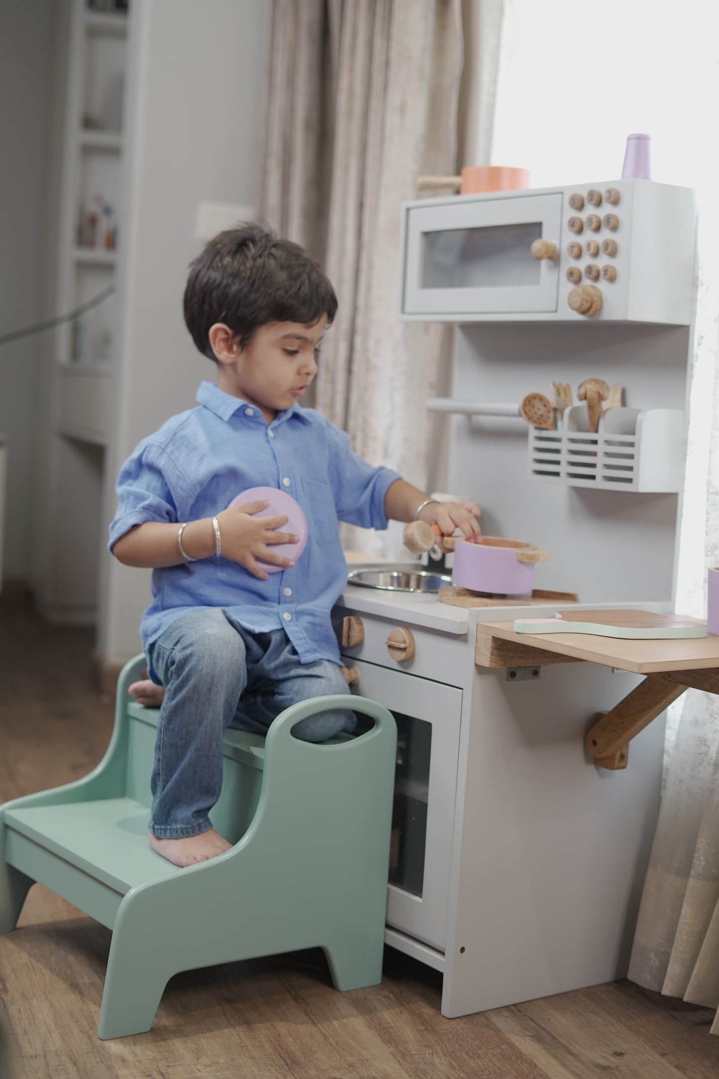 Kids play kitchen - with water dispenser | Kitchen with side extensions | Pretend play kitchen