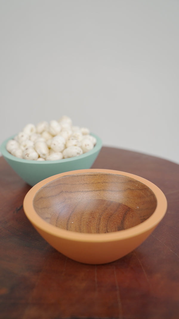 Wooden Bowl with a Rattle spoon