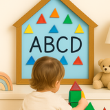 Colourful Magnetic Scribbling Board | House Shaped | Arch shaped| Wooden Border