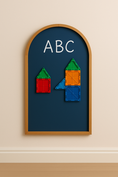Colourful Magnetic Scribbling Board | House Shaped | Arch shaped| Wooden Border