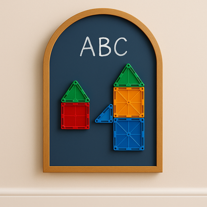 Colourful Magnetic Scribbling Board | House Shaped | Arch shaped| Wooden Border