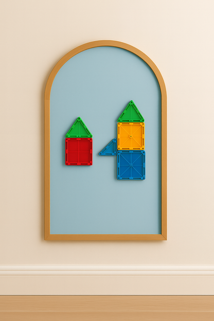 Colourful Magnetic Scribbling Board | House Shaped | Arch shaped| Wooden Border