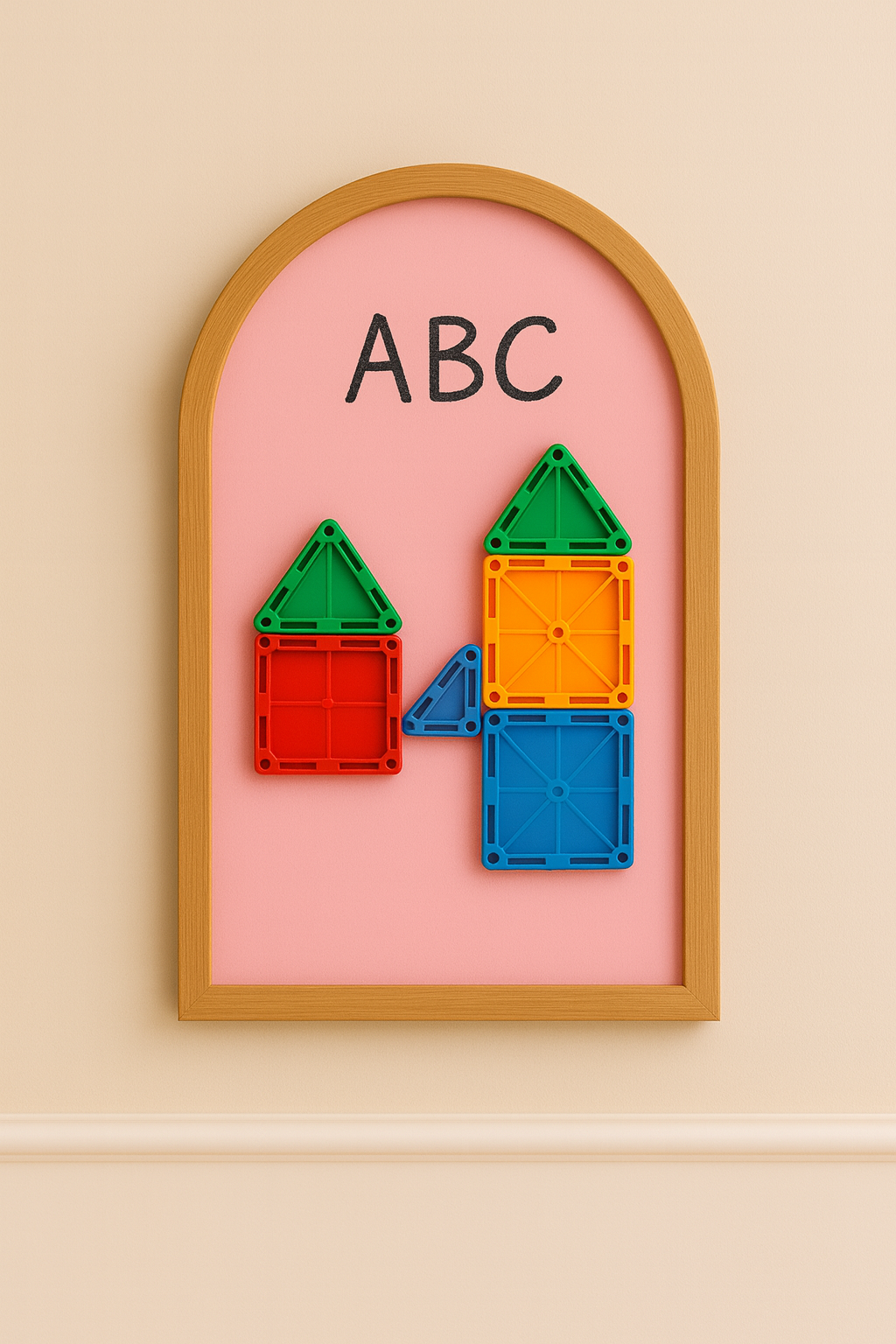 Colourful Magnetic Scribbling Board | House Shaped | Arch shaped| Wooden Border