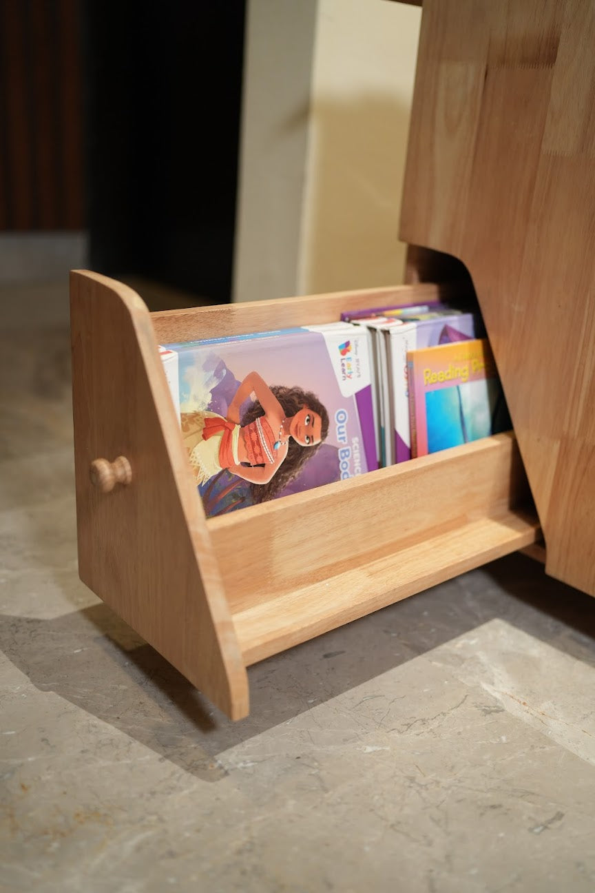Montessori Bookshelf with Storage