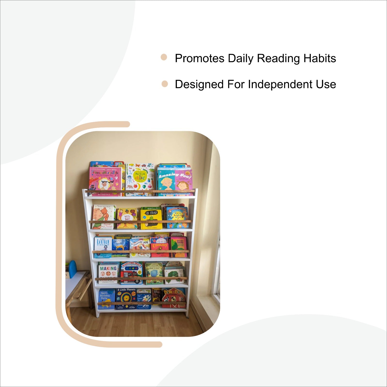 Kids Large Front facing bookshelf 