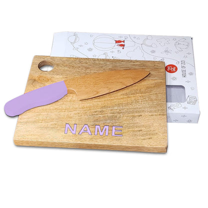 Kids montessori knife and cutting board 