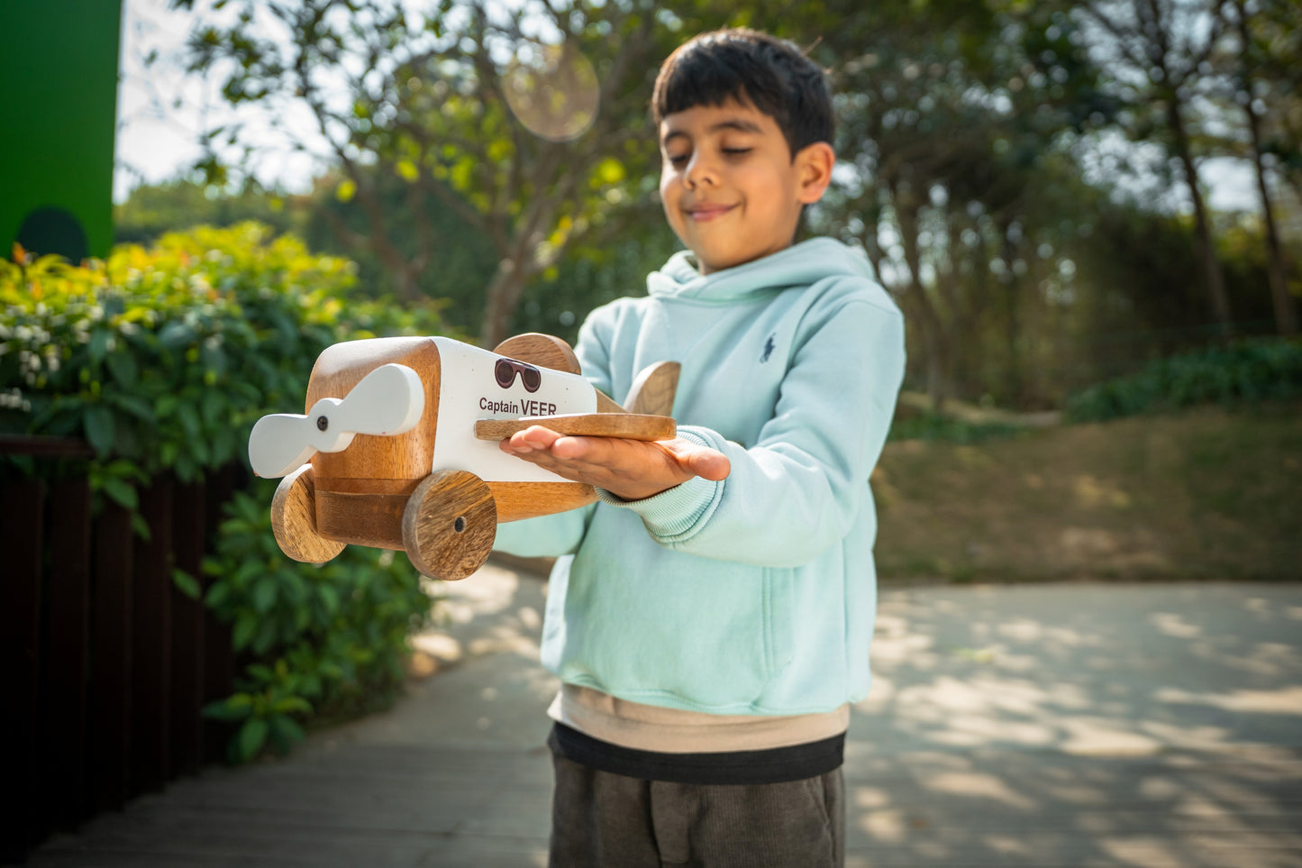 Wooden Plane Keepsake Chest
