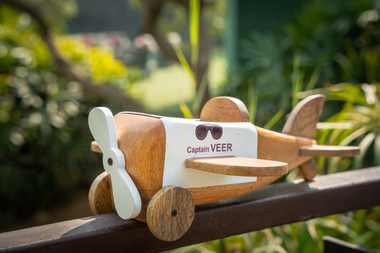Wooden Plane Keepsake Chest