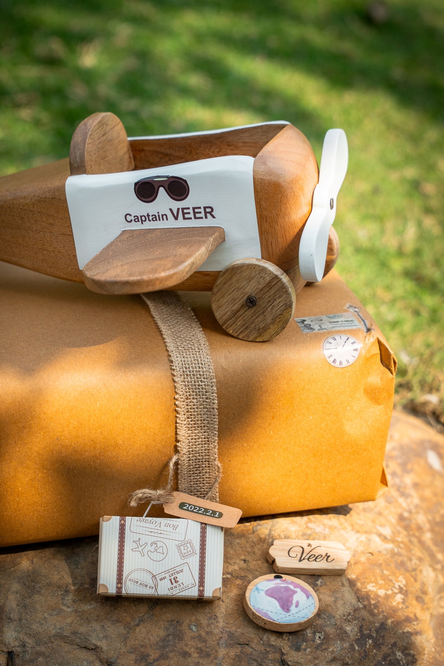 Wooden Plane Keepsake Chest
