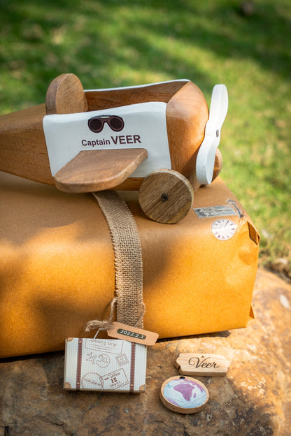Wooden Plane Keepsake Chest