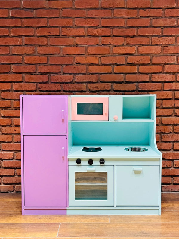 Wooden Play Kitchen for Pretend Play