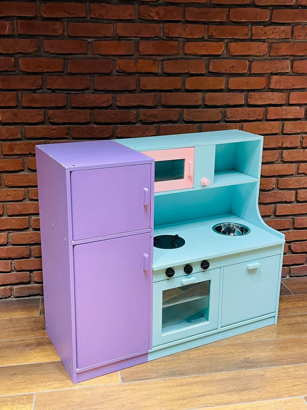 Wooden Play Kitchen for Pretend Play