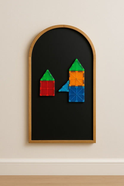 Colourful Magnetic Scribbling Board | House Shaped | Arch shaped| Wooden Border