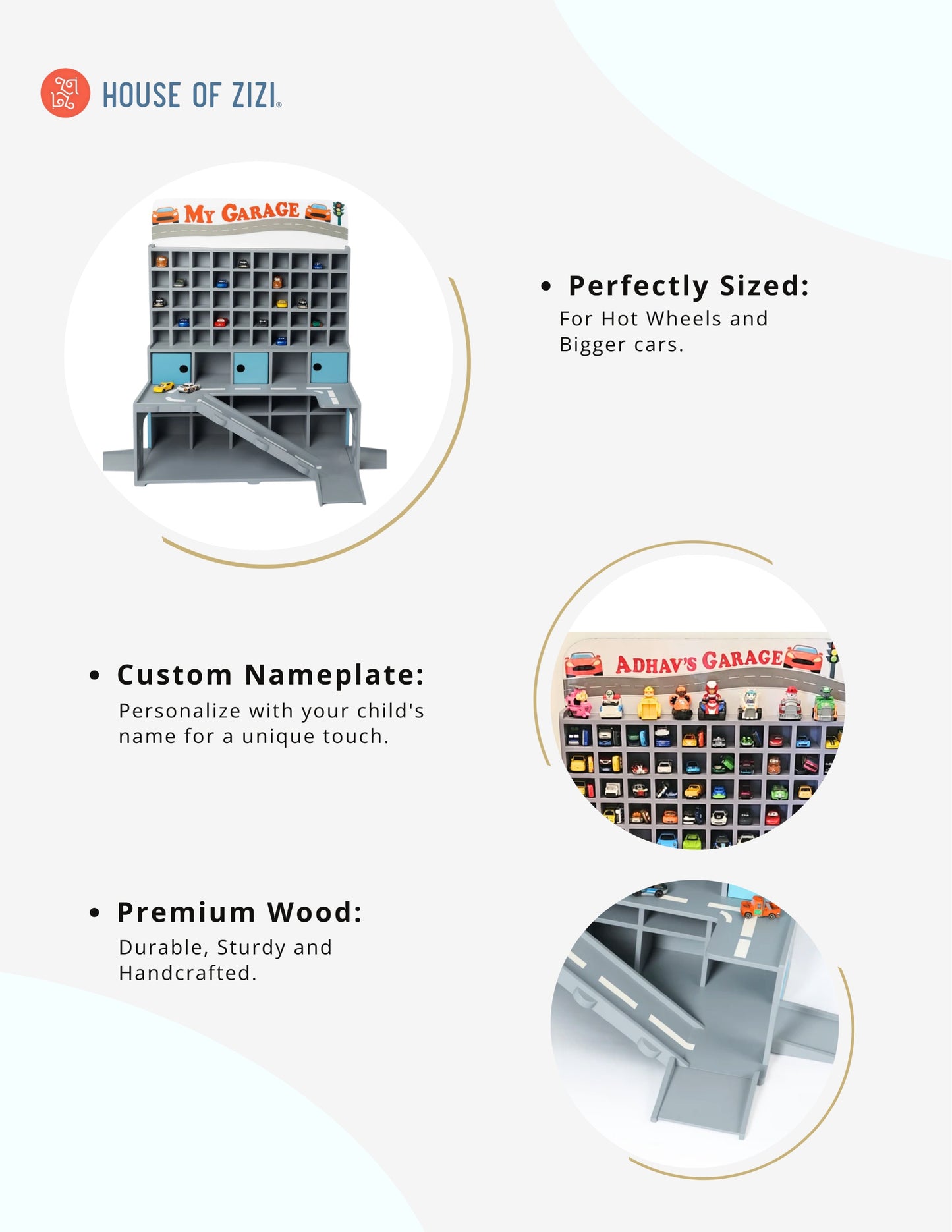 Mixed Slot Toy Car Storage Organiser