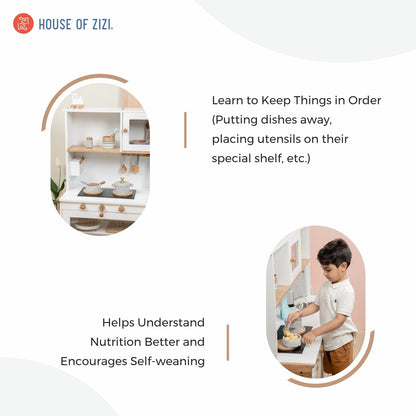 Wooden Play Kitchen with Water Dispenser